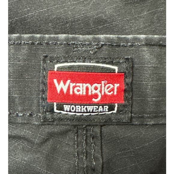 Wrangler Workwear Mens Green Khaki Ripstop Carpenter Cargo Work Pants 38x30 - Picture 5 of 7